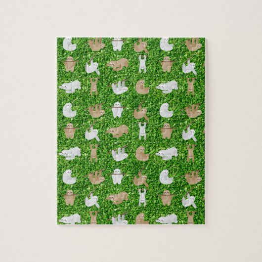 grappige luiaards legpuzzel (Verticaal)
