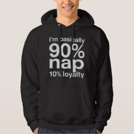 Grappige luie hond humor sarcastisch ontwerp hoodie