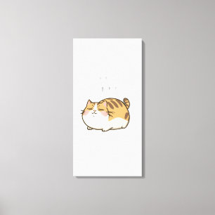 Grappige luie kat - ik doe dit morgen canvas afdruk