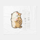 Grappige luie kat - 'Ik doe dit morgen' Fleece Deken (Voorkant (Horizontaal))