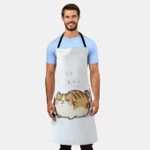 Grappige luie kat - 'Ik doe dit morgen' Schort (Gedragen)