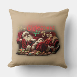 Grappige luie kerstman kussen 