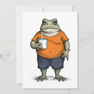Grappige Luie Kikker Kaart
