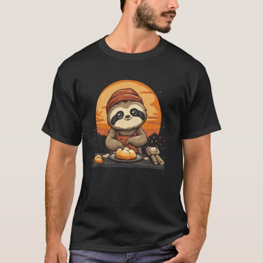 Grappige Luie Luiaard Bakker T-shirt (Voorkant)