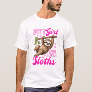 Grappige Luie Luiaard Gewoon een Meisje Dat van Lu T-shirt