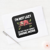 Grappige luie luie energiebesparende modus vierkante sticker (Envelop)
