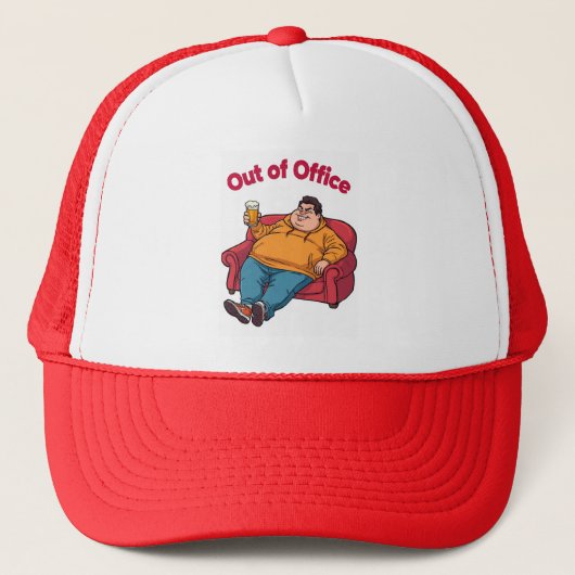 Grappige Luie Man Cap - Humoristische Cap Trucker Pet (Voorkant)