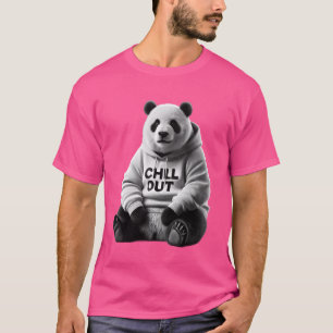 Grappige Luie Panda Beer Chillin Ontspannen Uitrus T-shirt