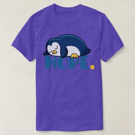 Grappige luie pinguïn 3 t-shirt (Design voorkant)