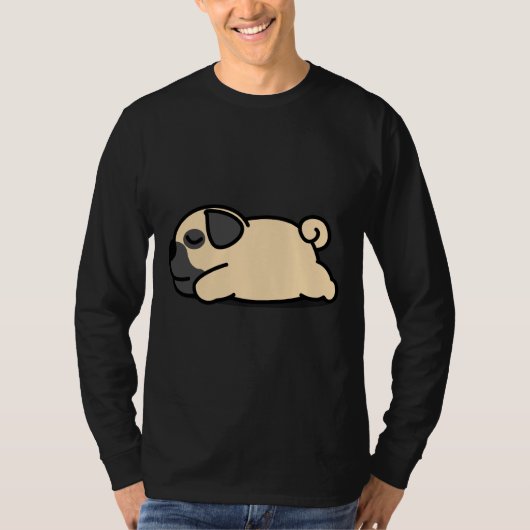 grappige luie pug Classic T-Shirt 346 (Voorkant)