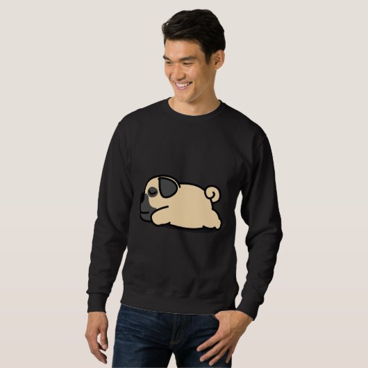grappige luie pug Classic T-Shirt 346 (Voorkant volledig)