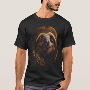 Grappige Luie Sereniteit Stunning Luiaard Portret T-shirt
