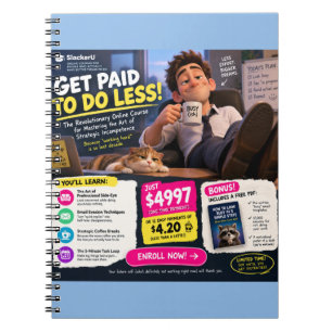 Grappige Luie Student Office Notitieboek Journal