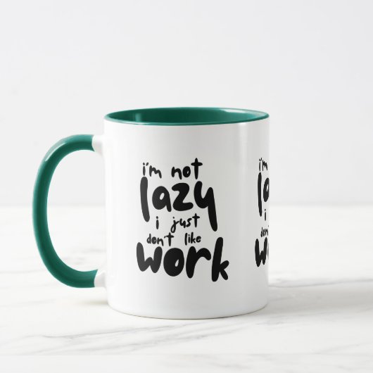 Grappige Luie Werk Sarcasische Kantoor Citaat Koff Mok (Links)