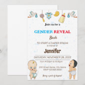 Grappige Luierfeest Uitnodigingen  (Voorkant / Achterkant)