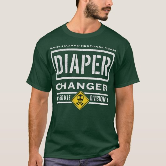 Grappige Luierwisselaar plicht verwacht baby Nieuw T-shirt (Voorkant)