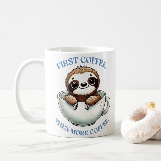 Grappige luiheid sublimatie koffiemok (Met donut)