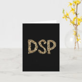 Grappige luipaard dsp direct support professional kaart (Gele Bloem)