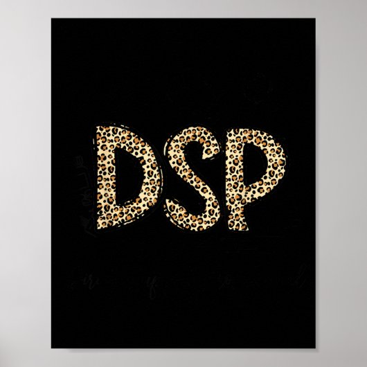 Grappige luipaard dsp direct support professional poster (Voorkant)