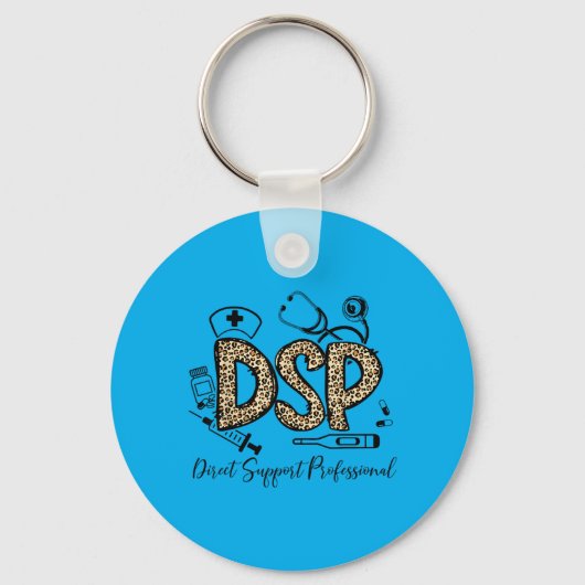 Grappige Luipaard DSP Directe Ondersteuning Profes Sleutelhanger (Voorkant)