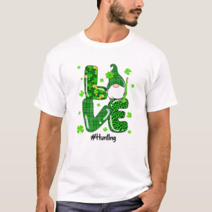 Grappige Luipaard Ierse Groen Geruite Jacht Gnoom T-shirt