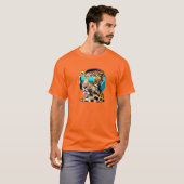 Grappige Luipaard Jammin' T-shirt (Voorkant volledig)