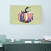 Grappige Luipaard Pompoen Halloween Herfst  Spandoek (Beurs)