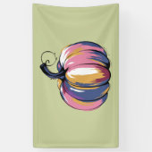 Grappige Luipaard Pompoen Halloween Herfst  Spandoek (Verticaal)