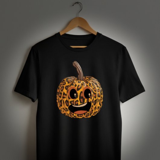 Grappige Luipaard Pompoen Tri-Blend Shirt