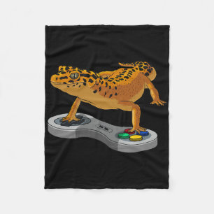 Grappige Luipaardgekko Baardagaam Cadeau Kinderen Fleece Deken