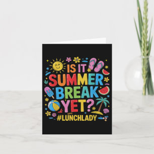 Grappige lunch dame is het zomervakantie nog laats kaart