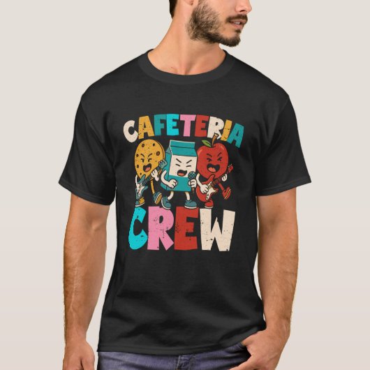 Grappige lunchdame schoolcafeteriacrew t-shirt (Voorkant)