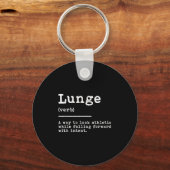 Grappige Lunge Definition Fencing Sword Move Quote Sleutelhanger (Voorkant)