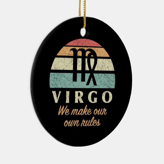 Grappige Maagd Zodiac Regels Keramisch Ornament (Rechts)