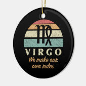Grappige Maagd Zodiac Regels Keramisch Ornament (Links)