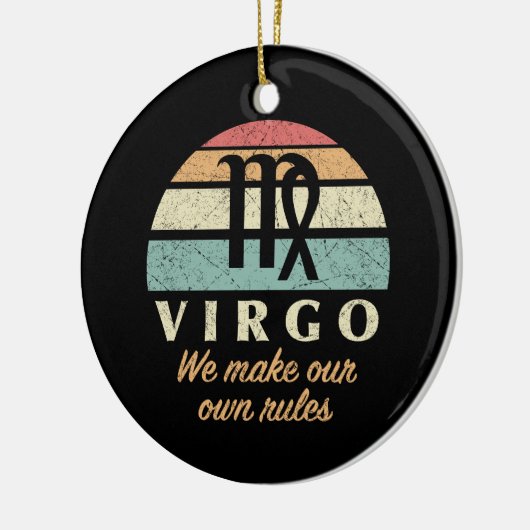 Grappige Maagd Zodiac Regels Keramisch Ornament (Links)