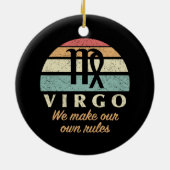 Grappige Maagd Zodiac Regels Keramisch Ornament (Achterkant)
