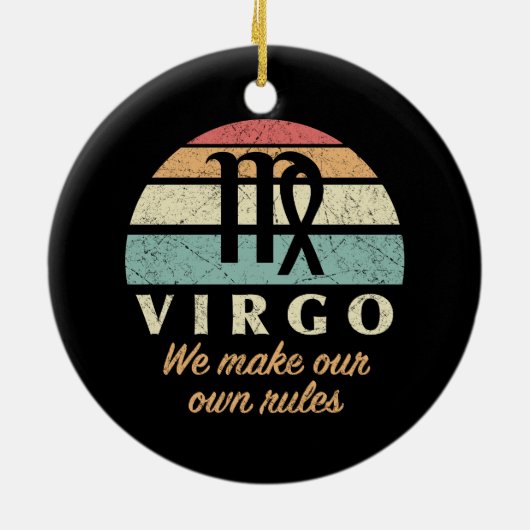 Grappige Maagd Zodiac Regels Keramisch Ornament (Achterkant)