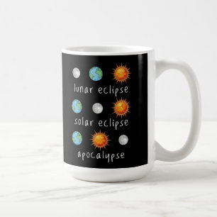 Grappige Maan Zonne Verduistering Apocalyps Koffiemok