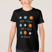 Grappige Maan Zonne Verduistering Apocalyps Tri-Blend Shirt (Voorkant)