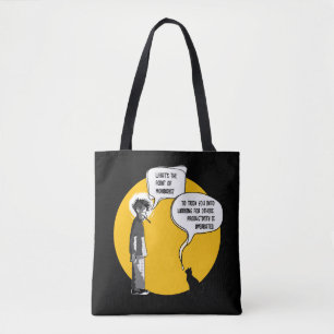 Grappige maandag kat kantoor humor sarcasme tote bag