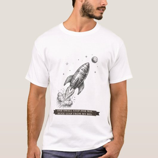Grappige Maanlander T-shirt (Voorkant)