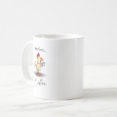 Grappige Maar Eerst Koffiemok met Kip (Voorkant links)