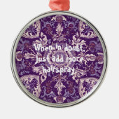 Grappige maar Elegante Kerstcadeaus voor kappers Metalen Ornament (Voorkant)