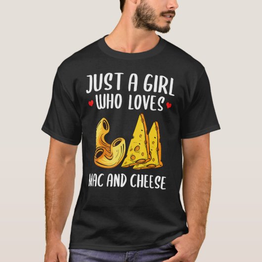 Grappige Mac en kaas voor meisjes Vrouwen Macaroni T-shirt (Voorkant)