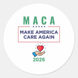 Grappige Maca Maak Amerika Zorg Weer President Don Ronde Sticker