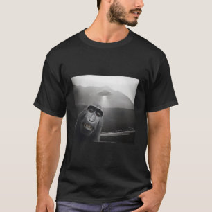 Grappige Macaque Monkey Selfie Liefhebbers Alien U T-shirt