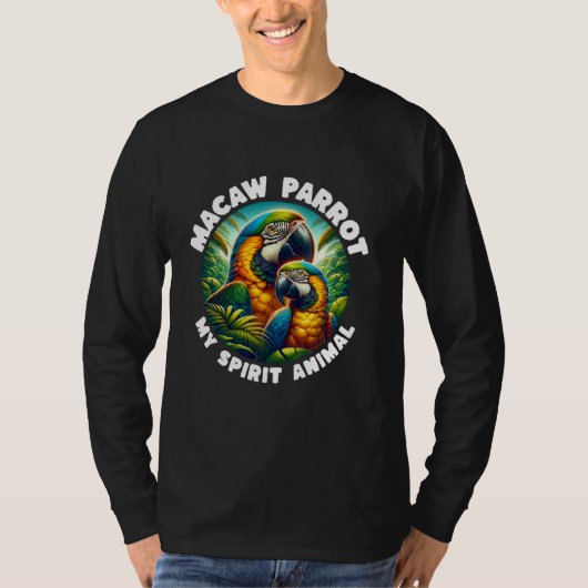 Grappige Macaw Parrot Animal Macaw Parrot T-shirt (Voorkant)