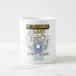 Grappige Machinebankwerker Mijn Tolerantie vs Mijn Grote Koffiekop
