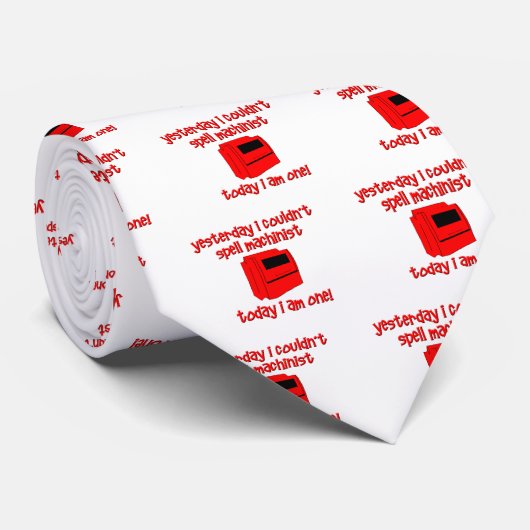 grappige machinist stropdas (Opgerold)